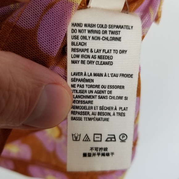 Free People Lucky Shirtee Floral Blouse Top Sz XS Long Sleeve Button Up Boho - Picture 11 of 12